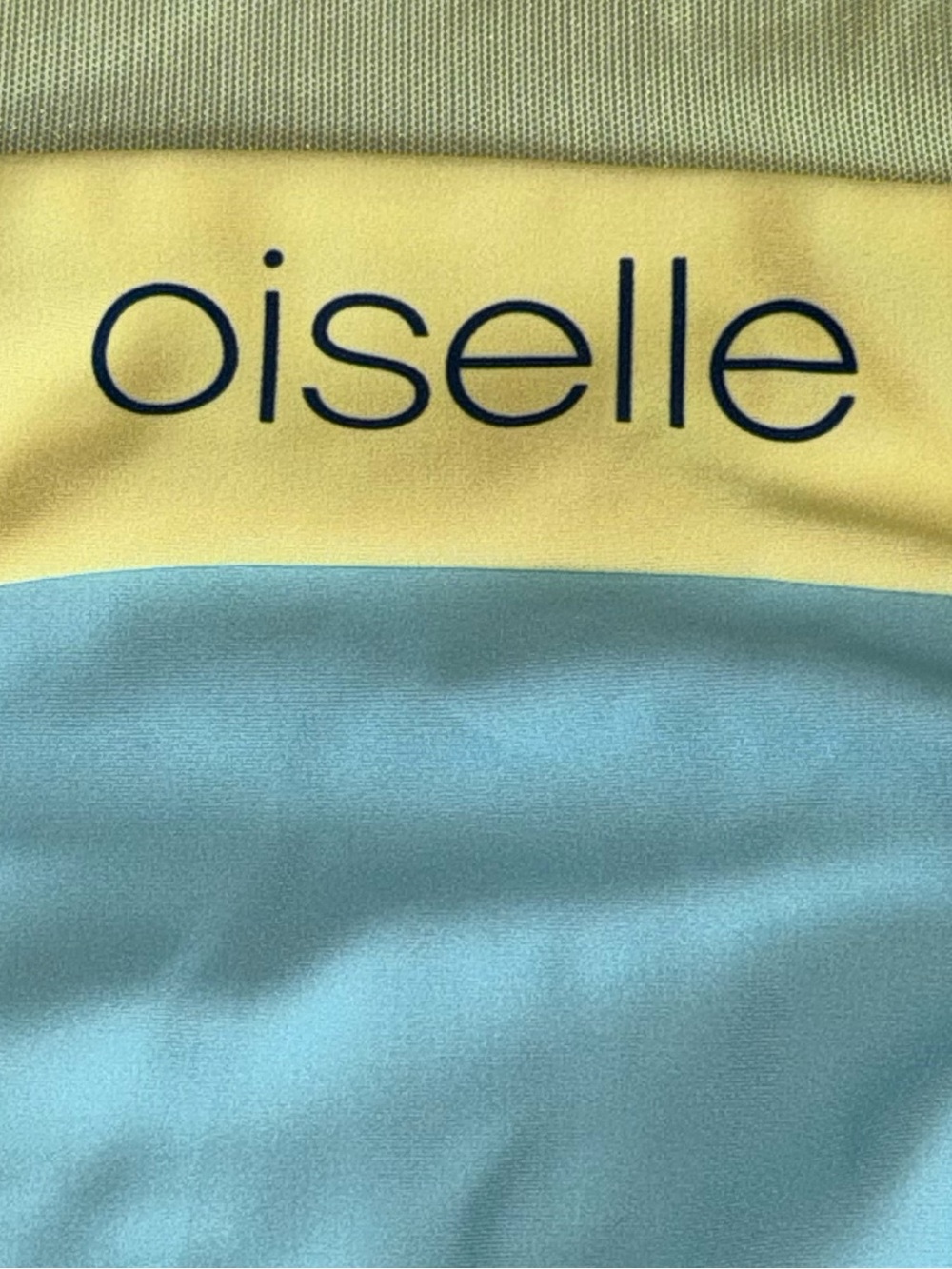 Oiselle Colorblock Sports Bra Crop Top Running Racerback Activewear Medium -pads - Picture 7 of 7